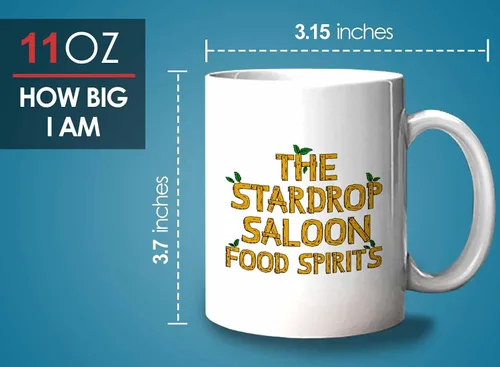 Miniatura 6 de Bubble Hugs Taza de café para videojuegos The Stardrop Saloon Food Spirits - Farming Country Adventure Gaming Gamer Stardew Pelican Town 11 onzas