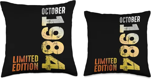 Miniatura 3 de Since October 1984 Retro 1984 Vintage 1984 October Throw Pillow