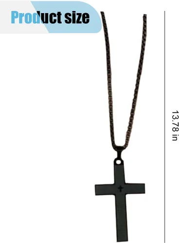 Miniatura 8 de Abalorio de acero inoxidable con cruz de automóvil con versículo de la Biblia, adorno colgante de cruz para automóvil, para hombres, mujeres y hogar