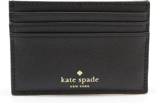 Miniatura 3 de Kate Spade New York Graham Greta Court Wallet Business - Estuche para tarjetas de crédito con purpurina, color negro, pequeño, Cartera con tarjetero