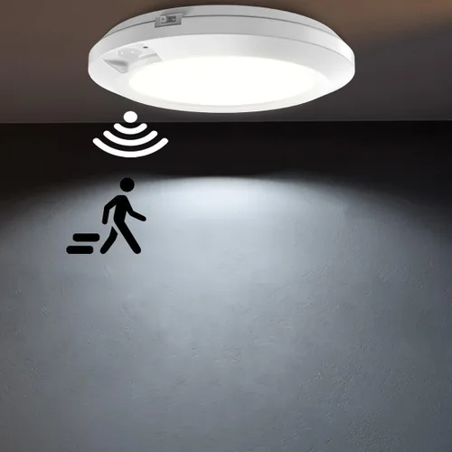 Miniatura 10 de Luz con sensor de movimiento a pilas para interiores, 6.3 pulgadas, 210 lm, 6000 K blanco frío, inalámbrico adhesivo o montaje de tornillo