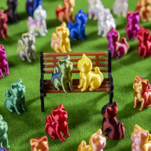 Miniatura 3 de 100 piezas de mini animales impresos en 3D figuras de plástico de animales pequeños en miniatura, figuras de gato pequeño a granel para micro hadas