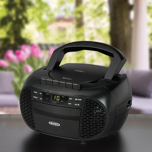 Miniatura 5 de JENSEN CD-550BT-BK Grabadora de casete de CD Bluetooth estéreo portátil con radio AM/FM - Reproductor de radio compacto habilitado para Bluetooth