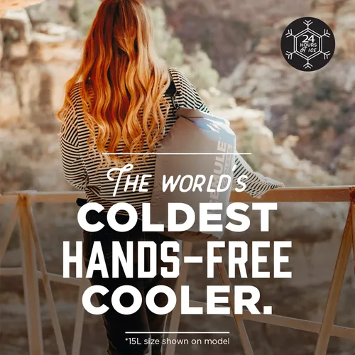 Miniatura 4 de ICEMULE Enfriador Clásico Plegable con Correa Bandolera Manos Libres, 100% Impermeable, Flota, Más de 24 Horas de Refrigeración, Enfriador de Lados