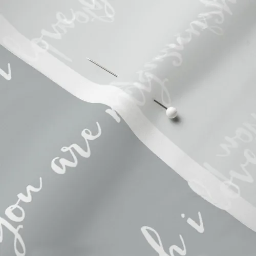 Miniatura 5 de Spoonflower Tela - You Sunshine Grey Typography Grey Love impreso en tela de gasa Fat Quarter - Vestidos de moda para costura para decoración