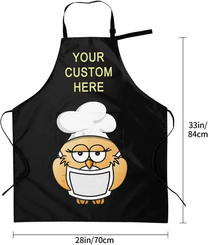 Miniatura 2 de Delantales personalizados para mujeres y hombres, delantal personalizado con bolsillos, imagen, texto, logotipo, delantales de cocina