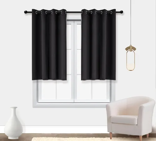 Miniatura 69 de PI Cortinas opacas para dormitorio, tratamiento de ventana con aislamiento térmico de anillo superior, cortinas oscurecedoras de habitación