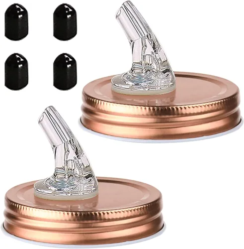 Miniatura 19 de Tarro con pico vertedor Mason Jar. Picos vertedores de flujo libre para tarro Mason Jar, tarro Mason para pico de boca regular tamaño 70mm Paquete