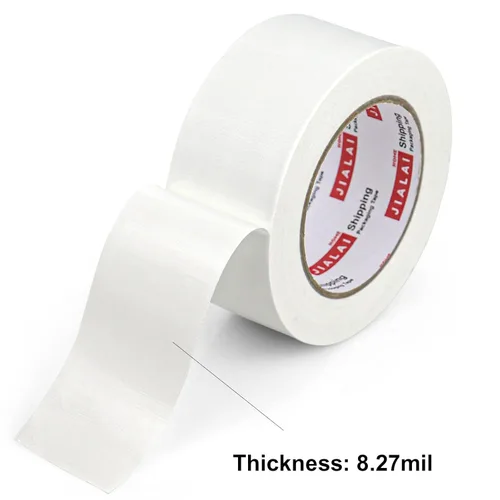 Miniatura 8 de JIALAI HOME Paquete de 5 Cintas Adhesivas para Conductos Blancas, 2 pulgadas x 30 yardas, grosor de 8.27 mil, Uso Pesado, Fuerte, Flexible, Sin