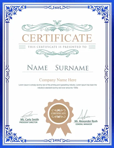 Miniatura 4 de Papel de certificado profesional de 8.5 x 11 pulgadas para impresión, papel de diploma, papel de certificados de premio, 80 libras, 15 unidades, Azul