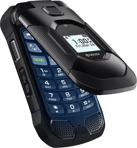 KYOCERA DuraXA Equip E4831 | Desbloqueado | 2/16 GB | Cámara | Resistente al agua a prueba de caídas y certificado HazLoc | Teléfono abatible