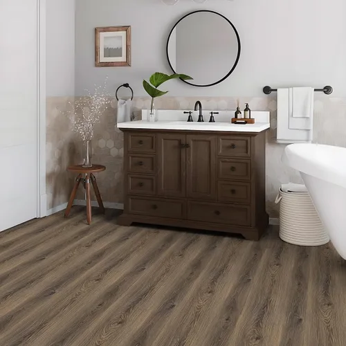 Miniatura 7 de Dureidos Azulejos de Piso para Despegar y Pegar: Rollo de Vinilo Impermeable de 11.8" x 138", Autoadhesivo Fácil de Instalar, Pegatina de Azulejo