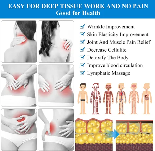 Miniatura 3 de Conjuntos de terapia de ventosas de silicona, kit de ventosas para terapia de masaje,Copa anticelulitis, para reducción de celulitis, dolor
