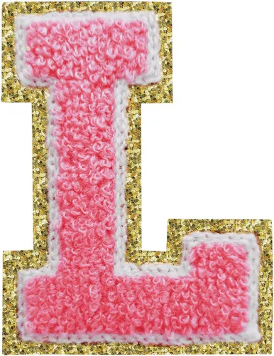 Miniatura 138 de Parches de letras termo-adhesivas de felpilla para chaquetas, parches de letras universitarias con brillantina para planchar en la letra azul A