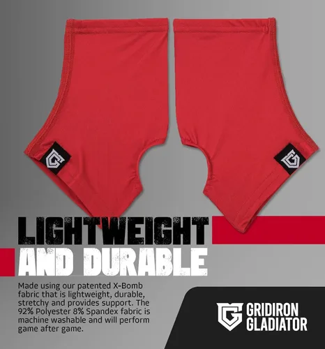 Miniatura 3 de GridIron Gladiator - Fundas de tacos, calcetines para tacos de fútbol americano, polainas para tacos de fútbol, béisbol y sóftbol X-Large/Rojo oscuro