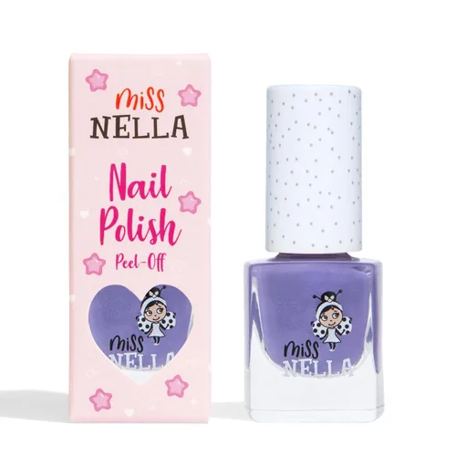 MISS NELLA Sweet Lavender - Esmalte de uñas morado con purpurina especial seguro para niños, fórmula no tóxica y sin olor para niños y niños