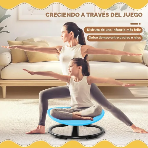 Miniatura 7 de Zhenx Silla giratoria para niños autistas (de 3 a 18 años) – Asiento giratorio sensorial de capacidad de 220 libras – Juguete sensorial para Azul