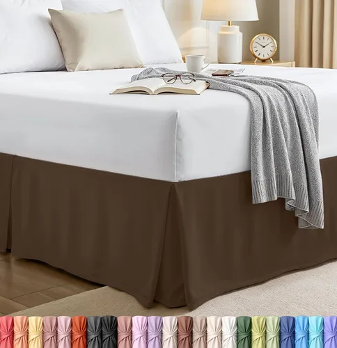 Miniatura 12 de Utopia Bedding Falda para cama individual – Paquete de 20 – Volantes plisados cuádruples suaves – Fácil ajuste con caída a medida de 15 pulgadas
