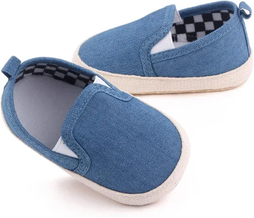 Miniatura 2 de haozaye Zapatos de lona para bebés, niñas y niños, suela suave, mocasines para cuna, zapatos casuales Austin para niños pequeños, mocasines planos