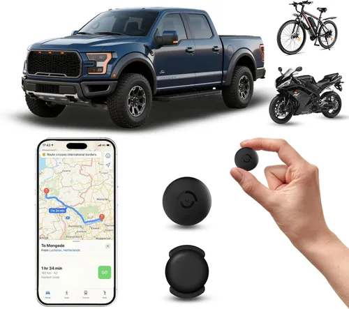 Rastreador GPS para vehículos/niños/mascotas, sin tarifa mensual/sin SIM, magnético oculto con Apple Find My, antirrobo impermeable, 12 meses de
