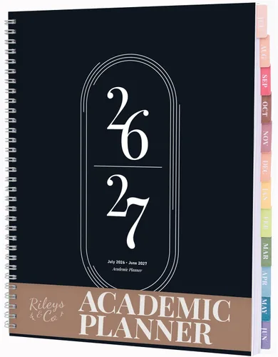 Miniatura 13 de Rileys - Agenda académica 2025-2026, agenda diaria, semanal y mensual, julio de 2025 a junio de 2026, páginas de notas para estudiantes