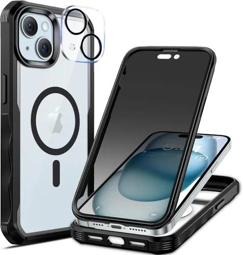 Miniatura 38 de seacosmo para iPhone Air Funda, Carcasa Completa con Protector de Privacidad de Vidrio Templado 9H Integrado y Protector de Lente de Cámara