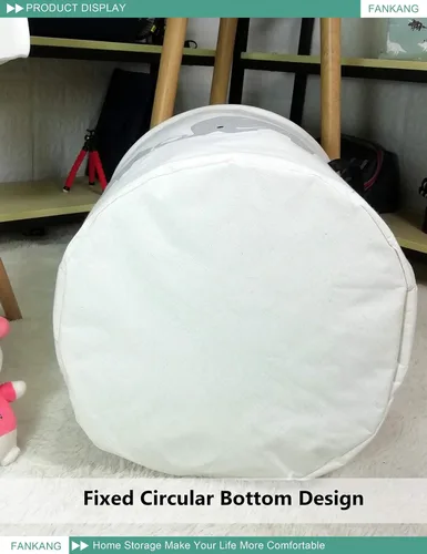 Miniatura 6 de Canasto plegable para almacenamiento con revestimiento de polietileno impermeable, tamaño grande cesto de lona para cuarto del bebé, lavandería