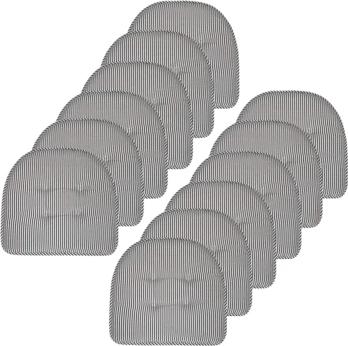 Miniatura 118 de Sweet Home Collection - Cojín de espuma viscoelástica para silla con capitoné, antideslizante, parte trasera de goma, en forma de U, 17 x 16 Piel