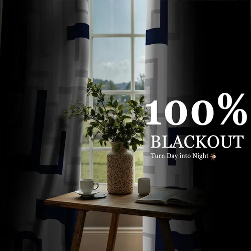 Miniatura 4 de weesire Cortinas opacas modernas para dormitorio, sala de estar, 2 paneles, 100% opacas, cortinas con patrón circular blanco y negro, cortinas