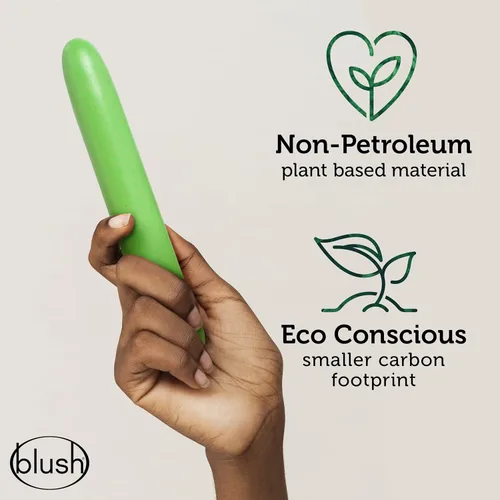 Miniatura 4 de Blush Gaia® Eco - Vibrador delgado silencioso multivelocidad de 7 pulgadas, BioFeel a base de plantas sostenible, clítoris, vagina, juego anal, Verde