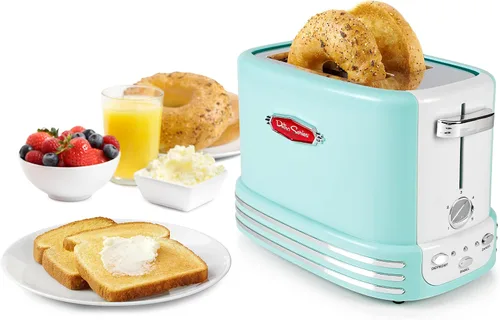 Miniatura 7 de Nostalgia Horno microondas retro compacto para encimera, 0.7 pies cúbicos, 700 vatios con pantalla digital LED y tostadora ancha retro de 2