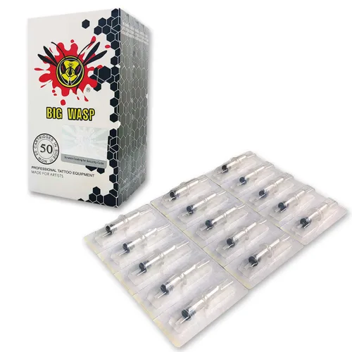 Miniatura 4 de BIGWASP 50pcs Surtido Cartucho Desechable Agujas Tatuaje Redondo Liner Mixto 3RL 5RL 7RL 9RL 11RL (50pcs #10 Bugpin RL)