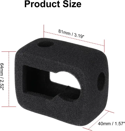 Miniatura 2 de HSU Windslayer - Funda para cámara DJI Osmo Action 5 Pro/4/3 Acción, cubierta Windslayer, funda de marco, accesorio de reducción de ruido de video
