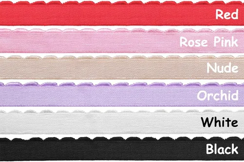 Miniatura 5 de DIY PARK 5 Yarda 1/2 "0.512 in Brillante Nylon Felpa Elástico Spandex Banda Hombro Correas Sujetador Correa Ropa Interior Lencería Costura Trim Negro