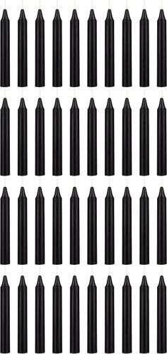 Miniatura 48 de MEGA CANDLES 20 piezas de velas cónicas mini sin perfume amarillas exquisitas, 10 cm de alto x 1 cm de diámetro, Campanas Mágicas, Encantamiento