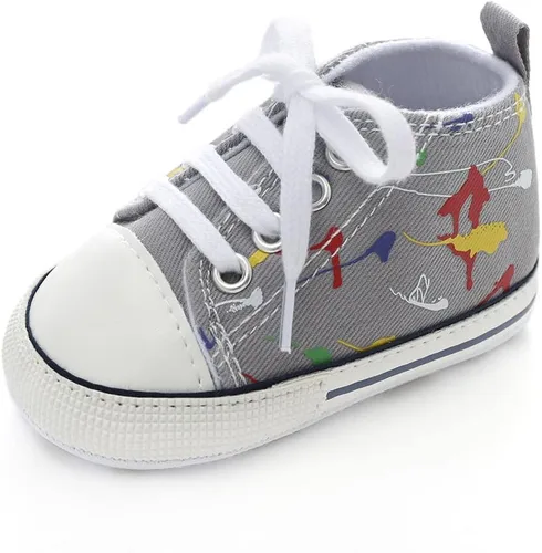 Zapatos de lona suave unisex para bebés, niños y niñas, tenis antideslizantes ligeros para bebés recién nacidos