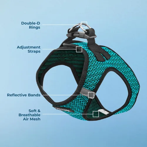 Miniatura 72 de Best Pet Supplies Voyager Step-in Air Arnés – Malla para todo clima, reflectante, arnés antitirones para perros y gatos, seguro con cierre de gancho