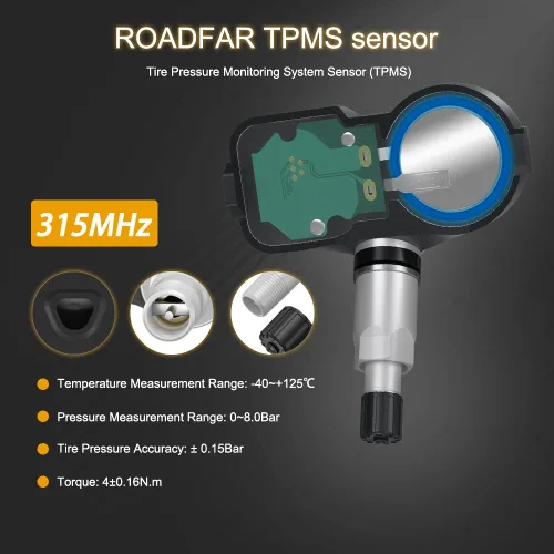 Miniatura 4 de ROADFAR Sistema de monitoreo de presión de neumáticos programado de 315 MHz, sensor TPMS para Lexus para Scion para Toyota 4 unids 4260706011
