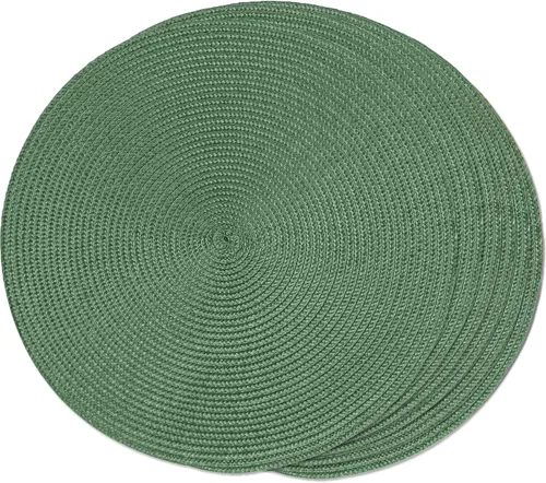 Miniatura 60 de FunWheat Juego de 6 manteles individuales redondos trenzados para mesas de comedor, tejidos, lavables, antideslizantes, de 15 pulgadas