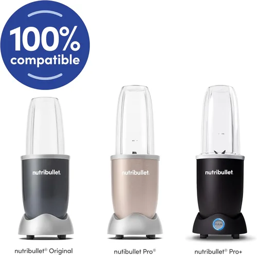 Miniatura 7 de nutribullet Vasos To-Go de 24 onzas y tapas abatibles de colores (negro/verde)