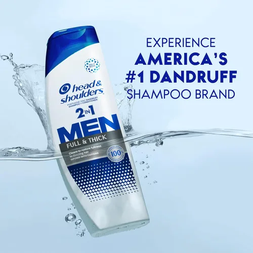 Miniatura 4 de Head & Shoulders Champú y acondicionador anticaspa, Full and Thick pack doble 2 en 1, 1% de piritiona de zinc, limpia para restaurar la plenitud