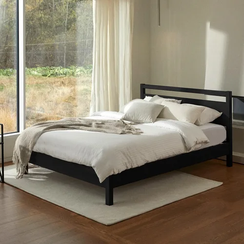 Miniatura 20 de LIFEMENT Marco de Cama de Plataforma de Madera Clásica con Cabecero, Esencial, Sin Ruido, Almacenamiento Bajo la Cama, No Necesita Somier, Fácil