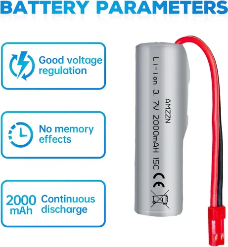 Miniatura 7 de 5PCS 3.7V 2000mAh 15C JST-2P Plug Lipo batería con cargador 5 en 1 para HJ819 DE819 RC barco Huina 1337 1338 1516 1517 1552 1554 1558 RC vehículo