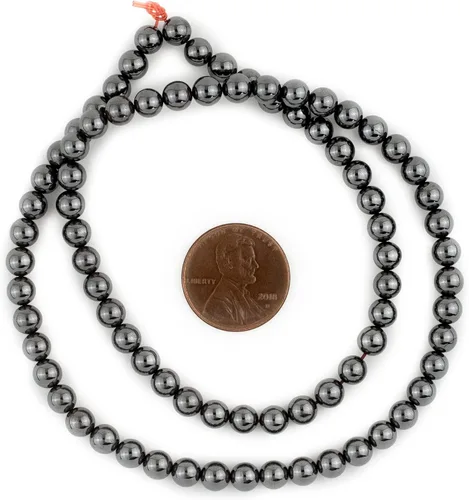 Miniatura 2 de TheBeadChest - Cuentas redondas de hematita no magnéticas (0.197 in)