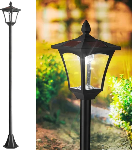 Lámpara solar de 70 pulgadas para poste de luz exterior impermeable IP65, postes de lámpara solar iluminación al aire libre, luces LED exteriores de
