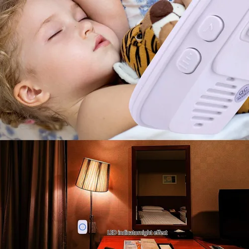 Miniatura 6 de Timbre inalámbrico. Equipo de timbre para puerta, resistente al agua, con 1 receptor y 1 botón a presión con transmisor. Funciona a 500 pies. Con