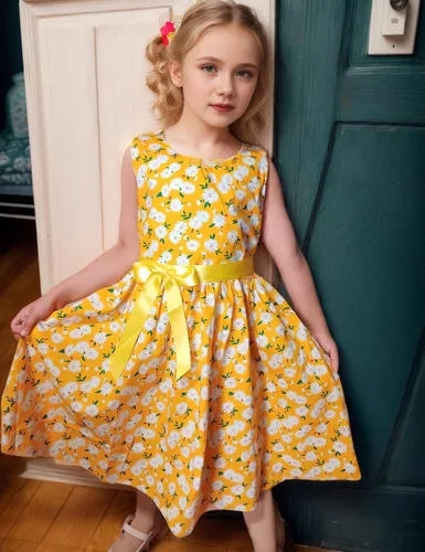 Miniatura 4 de Vestido de verano para niña, de algodón, con diseño floral