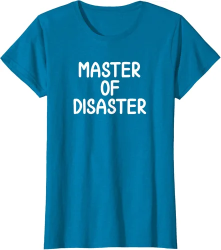 Miniatura 35 de Camiseta divertida con texto en inglés "Master Of Disaster