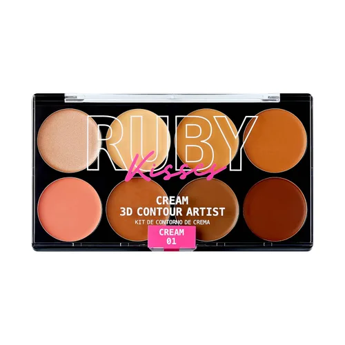 Miniatura 9 de Ruby Kisses Paleta de contorno de polvo 3D Medio oscuro Define tus pómulos, perfecciona tu nariz y esculpe tu mandíbula Multicolor