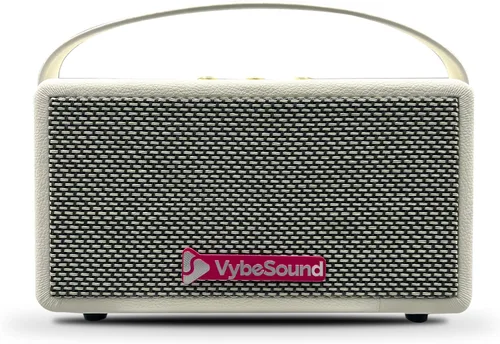 Miniatura 7 de RetroVybe - Mini altavoz Bluetooth portátil, sonido cristalino con graves profundos, batería de 8 horas de duración, micrófono integrado